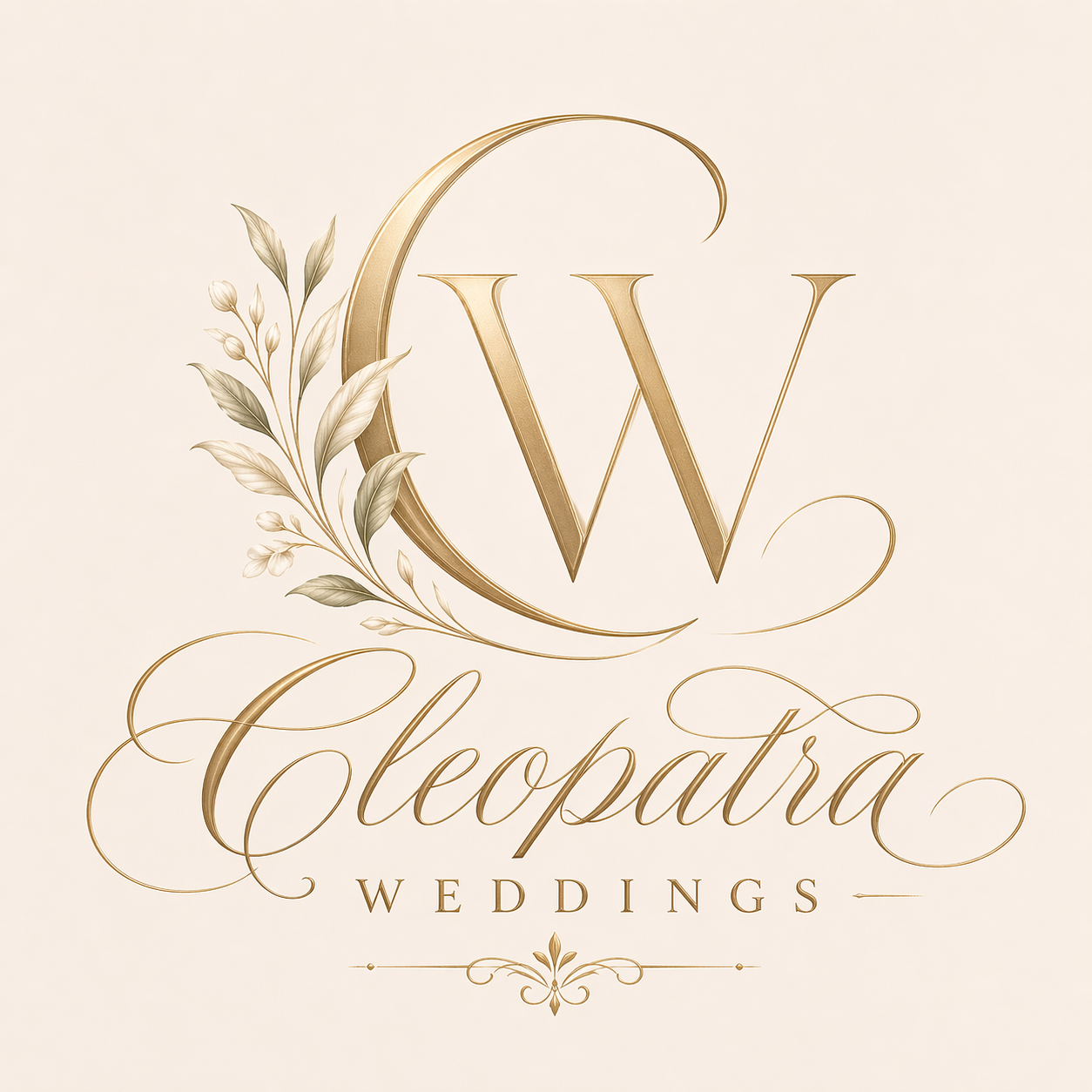 Cleopatra Weddings logo artwork